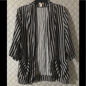 Forever 21 striped cardigan w/ pockets